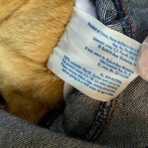 VTG 2003 Build-A-Bear “Lil' Caramel Cub” Plush Bear with Denim Outfit - Picture 5 of 5